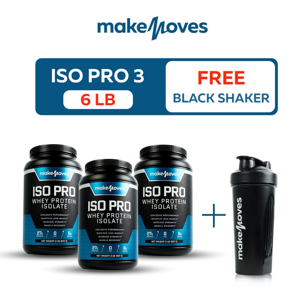 ISO PRO Whey Protein Isolate MakeMoves (Iso Pro 3 with free black shaker)
