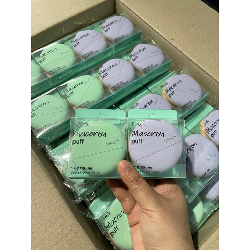 พร้อมส่ง&แบ่งขาย พัฟคุชชั่น fillimilli macaron puff (2p)