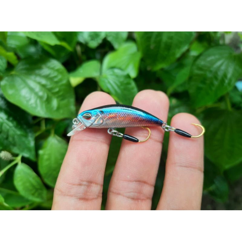 งานเคาะกระสูบเล็กๆแอ็คชั่นเล้าๆ3.8cm3gเลือกเบ็ดซิงเกิ้ลฮุกหรือสามทางได้