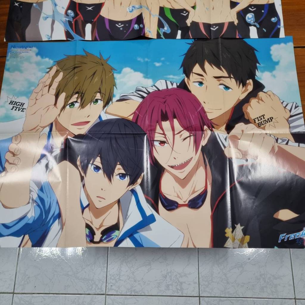 โปสเตอร์ poster กระดาษ newtype free iwatobi swim club หนุ่มนักว่ายน้ำ Aldnoah zero อัลด์โนอา เซโร่