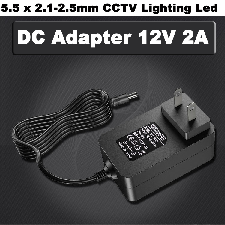 Power Supply DC 12V 2A (2000mA) Adapter Universal Power Converter 5.5 x 2.1-2.5mm US Plug For CCTV camera Lighting Led.