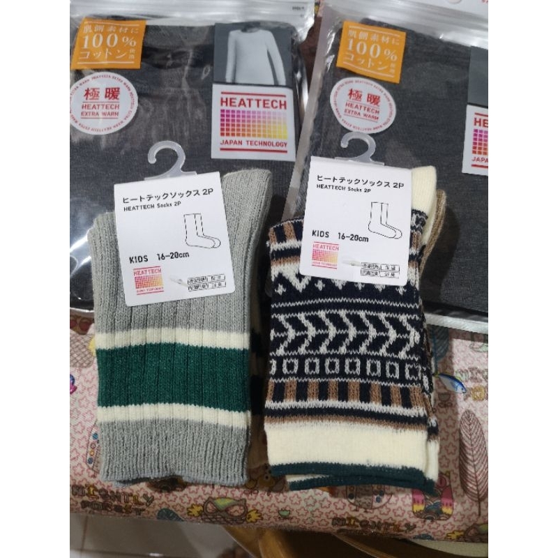 ถุงเท้า heattech uniqlo kids
