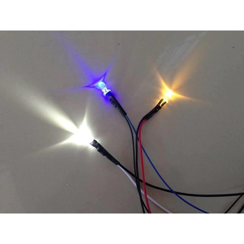 ดวงไฟ LED 5 มิล พร้อมสายไฟดำแดง มีไฟ 12v และ 24v (จำนวน 50 ดวง) - รูปที่ 3