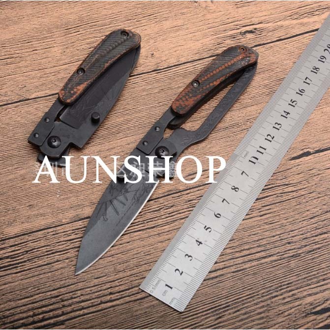 P167 มีดพับพกพา Knives เหล็กคาร์บอนไฟเบอร์ เเบบไม่เหมือนใคร มีปลอกให้ สินค้าพร้อมส่ง