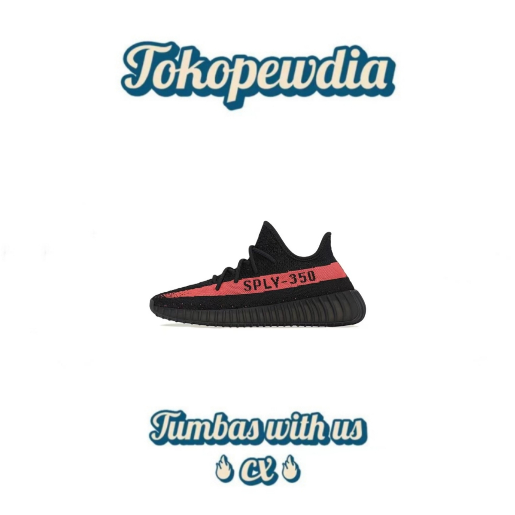 Adidas Originals Yeezy Boost350V2 Black Pink "Core Black Red" Low Top Sports casual shoes for both men and women