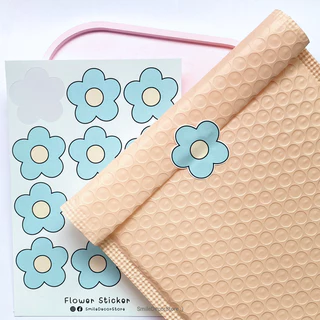 SmileSticker สติ๊กเกอร์ ดอกไม้ แพ็ก 48 ดวง ขนาด 3.8 cm สติ๊กเกอร์ PP กันน้ำ 100% ฉลาก DIY