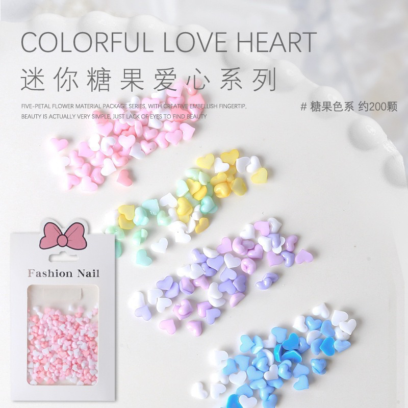เรซินหัวใจ50ชิ้น,100ชิ้นพร้อมส่งจากไทย