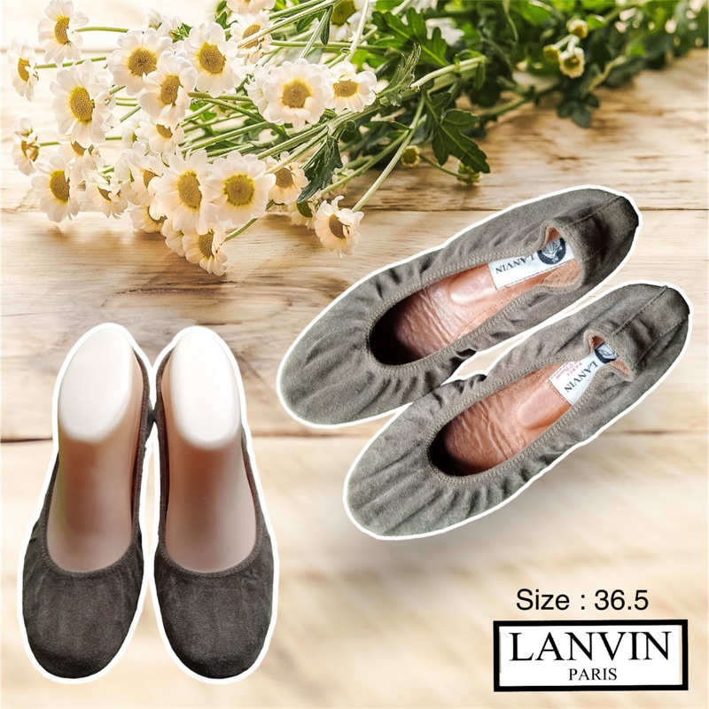 รองเท้าคัชชู Lanvin Paris แบรนด์ดัง มือสอง สภาพดี(size : 36.5)