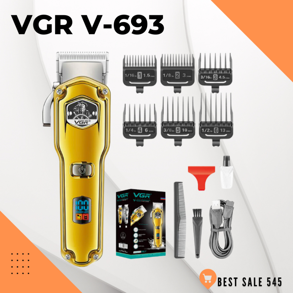 VGR ปัตตาเลี่ยนไร้สาย รุ่น V-693 มีหน้าจอ LED พร้อมส่ง