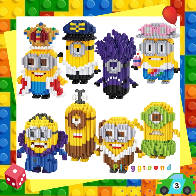 ตัวต่อ นาโน มินเนี่ยน การ์ตูน แบบเฟือง Nanoblock Cartoon Minion Linkgo Size L