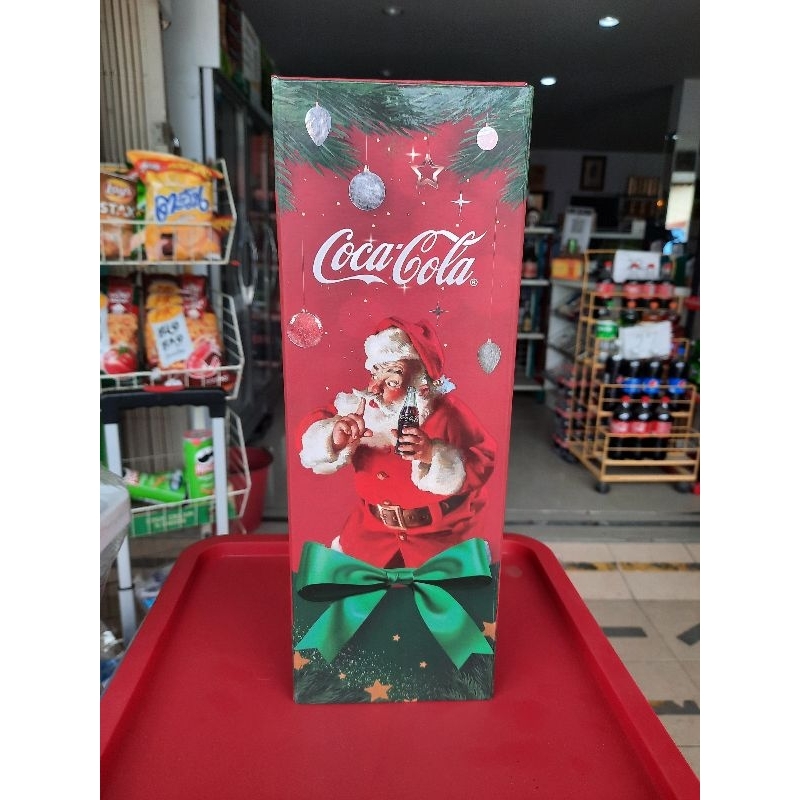 Coca-Cola Christmas Gift Box แก้วน้ำสแตนเลส พร้อมถุงผ้าหมวกแซนต้า (จัดส่งฟรี)