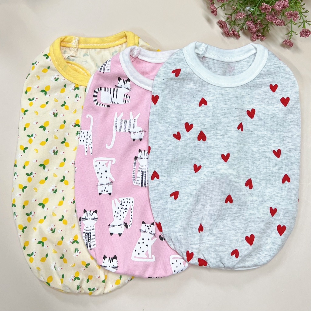 (ไซต์4S-8) เสื้อยืดเนื้อดี สำหรับน้องหมา-น้องแมว คุณภาพดี ใส่นอนหรือใส่เดินเล่นสบายๆได้