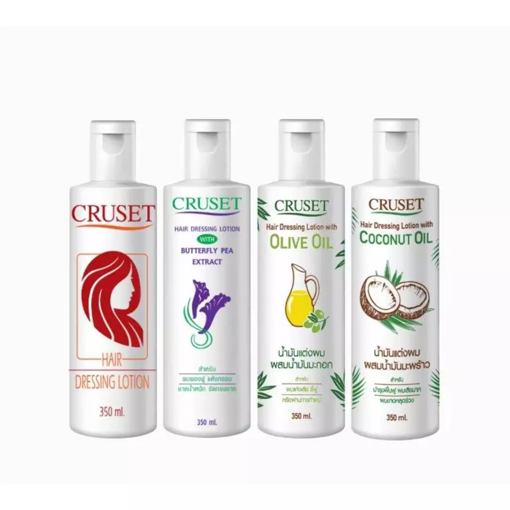 ครูเซ็ท น้ำมันแต่งผม 350มล. Cruset Hair Dressing Lotion 350 ml. น้ำมันเซ็ทลอน #น้ำมันแต่งผม