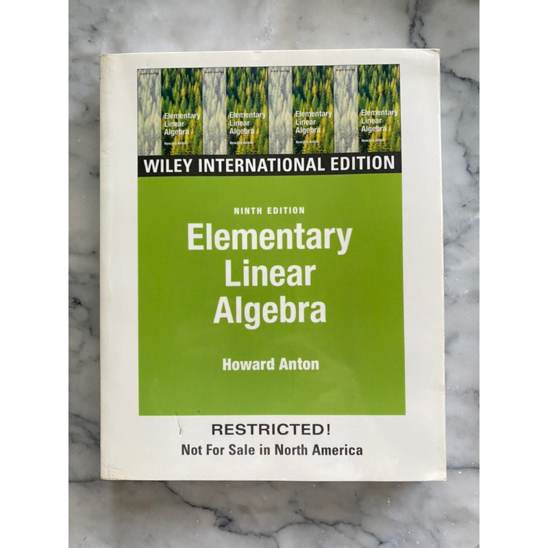 [หนังสือมือสอง textbook ยังไม่เคยอ่าน] Elementary Linear Algebra (ninth edition) - Howard Anton