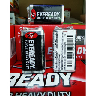 EVEREADY Super Heavy Duty Carbon Zinc ถ่าน ไซส์ 9V (6F22) แท้ประกันศูนย์-ถ่านตราแมว 9 ชีวิต