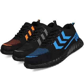 Safety Shoes รองเท้าเซฟตี้ รองเท้าผ้าใบ รองเท้าทำงาน（สีฟ้า / สีเทา）