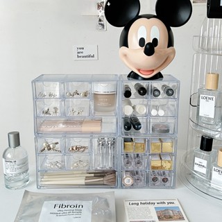 ลิ้นชักกล่องเก็บของบนโต๊ะ ลิ้นชักพลาสติกขนาดเล็ก กล่องเก็บอุ…