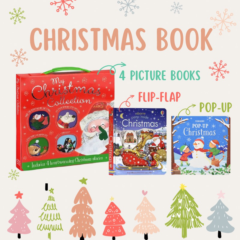 หนังสือ Christmas Book รวม usborne peep inside , pop up , My Christmas Collection เทศกาลคริสมาสต์