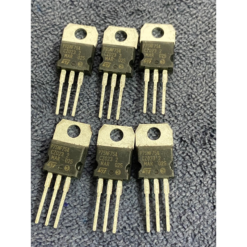 P75NF75 แท้ MOSFET 80A75V ชนิดN TO-220มีพร้อมส่งในไทย
