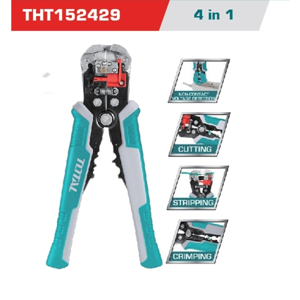 TOTAL คีมปอกสายไฟอัตโนมัติ/วัดกระแสไฟ 8" #THT152429