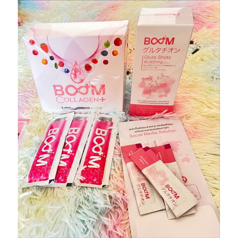 Boom collagen  Plus คอลลาเจนฟื้นฟูสภาพผิวแท้100%