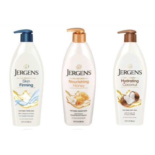 "Jergens Skin Firming 496ml เจอร์เกนส์ โลชั่น สกิน เฟิร์มมิ่ง / Deep Argan / Hydrating Coconut / nourishing honey 496ml