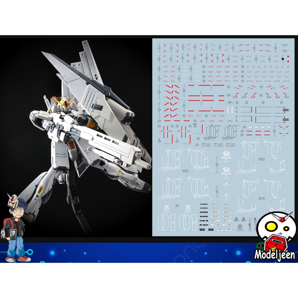 068 Water Decal RG1/144 Nu Gundam HWS ยี่ห่อ S.I.M.P. Model Decal