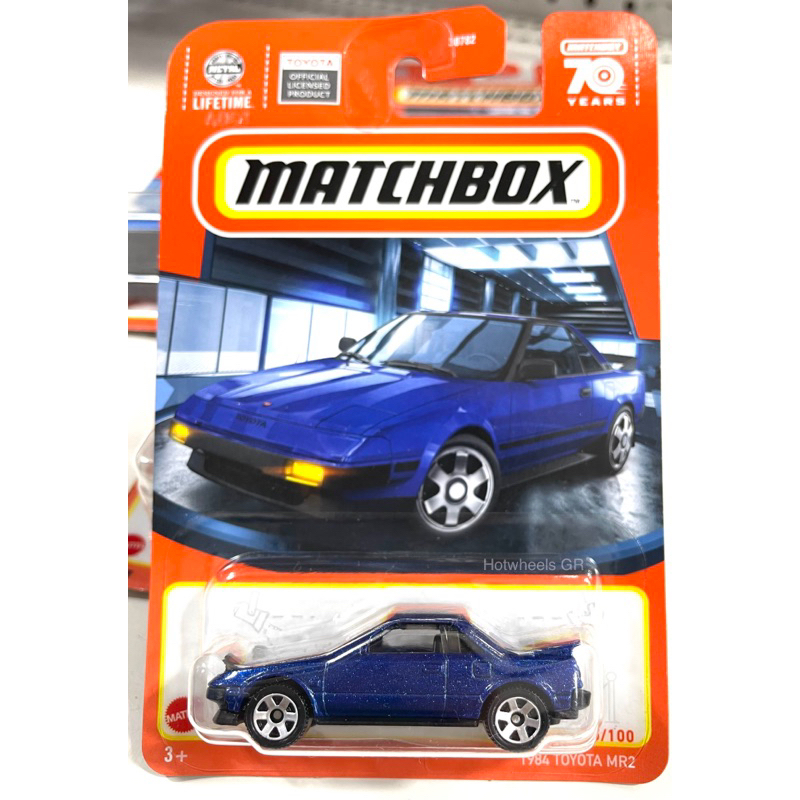 รถเหล็ก matchbox 1984 TOYOTA MR2 🔵 ครบรอบ 70 ปี matchbox