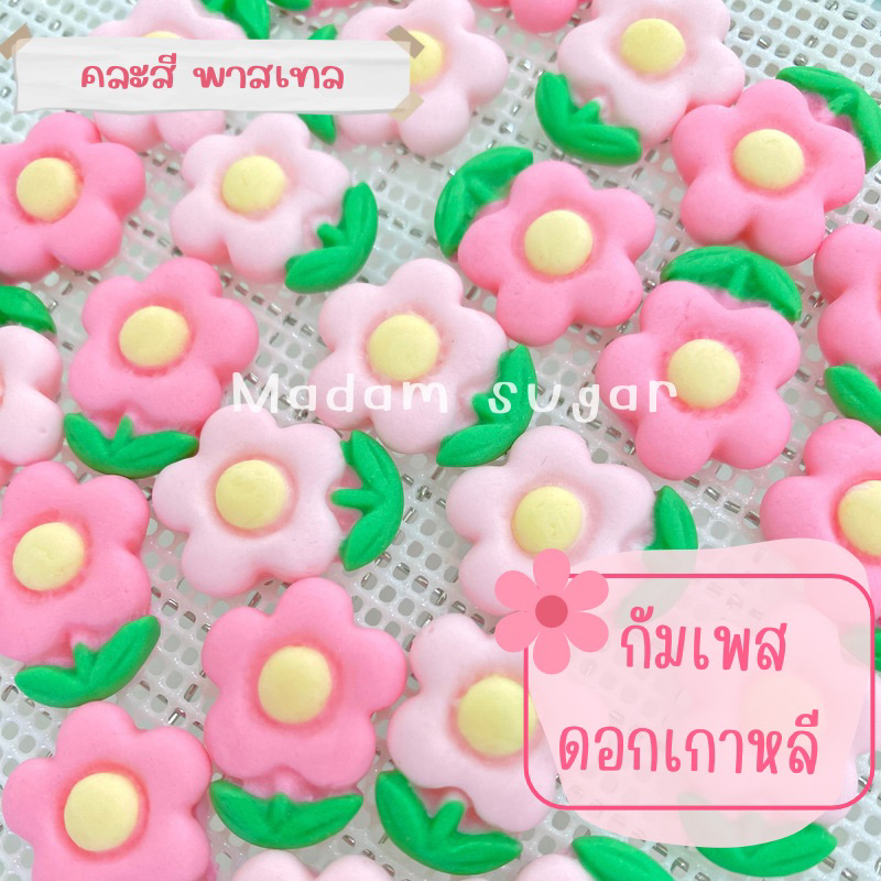 Madame Sugar : น้ำตาลกัมเพส “ดอกไม้เกาหลี” ตกแต่งหน้าเค้ก : มาดามซูการ์