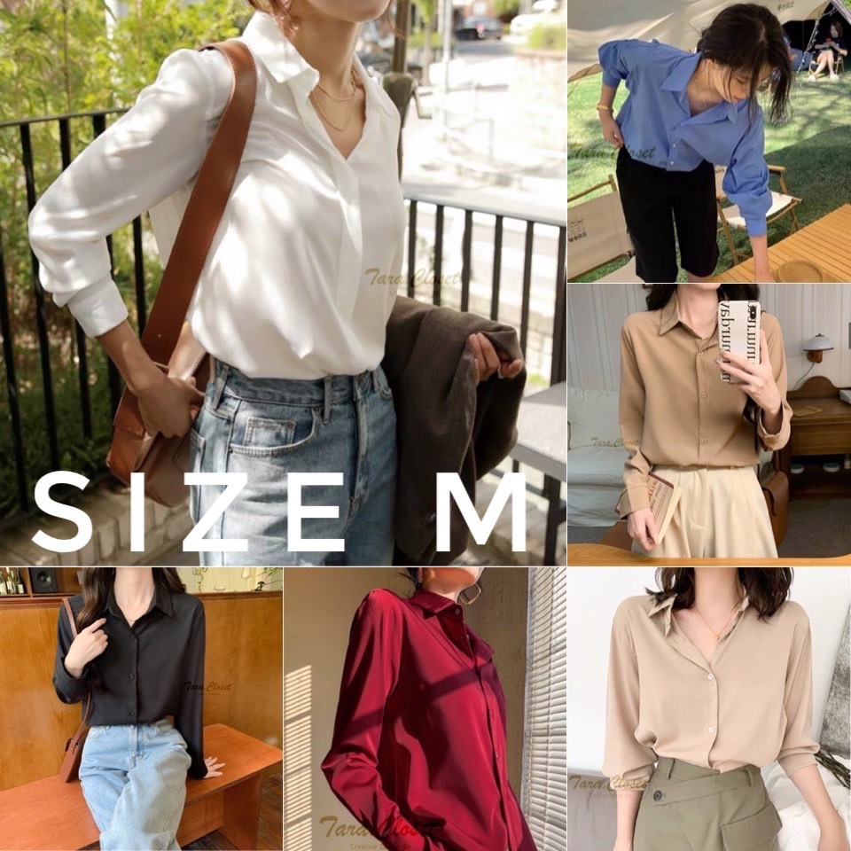 IT022 M อก 36" TARA Shirt  เสื้อเชิ้ต แขนยาว กระดุมหน้า ทรงคลาสสิค ผ้าไหมอิตาลี ผ้าใส่สบาย ไม่ร้อน ใ
