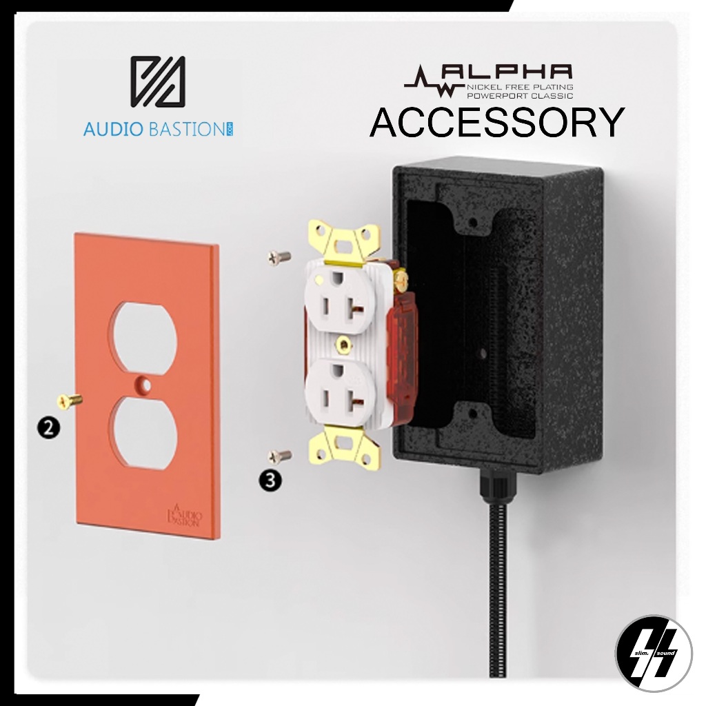 อุปกรณ์ปลั๊กไฟติดผนัง | AudioBastion - Alpha | Accessory (โปรดเช็คสต๊อก)
