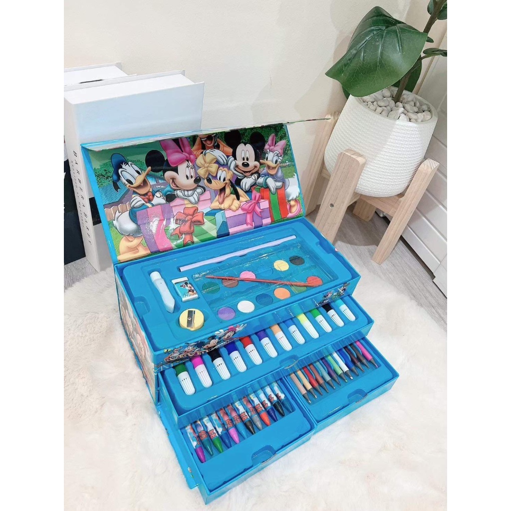 พาเลทชุดระบายสี  สีเทียน สีไม้ สีน้ำ สีเทียน สีเมจิก อุปกรณ์ระบายสี วาดภาพระบายสี อุปกรณ์ระบายสี