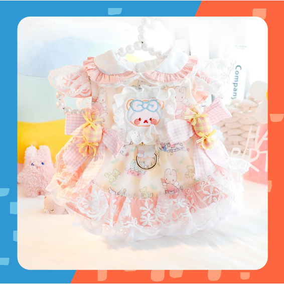[🚚 พร้อมส่ง] ชุดกระโปรงสัตว์เลี้ยง Powder Candy Sweet Dress ชุดกระโปรงแมว หมา ชุดสุนัข
