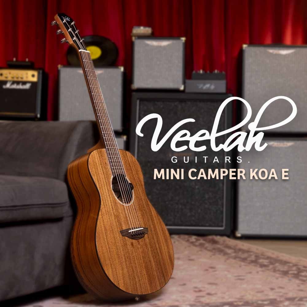 Veelah Mini Camper Koa E / MC-ME / MC-RE / MC-M / MC-R กีตาร์โปร่งไฟฟ้า +ฟรี กระเป๋า และอุปกรณ์ Musi