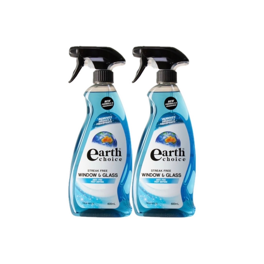 [แพ็กคู่] เอิร์ธ ชอยส์ วินโดว์ แอนด์ กลาส EARTH CHOICE WINDOW & GLASS 600ML PACK 2 BOTTLES