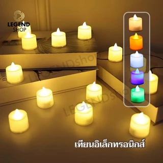 เทียน LED จำลองเปลวไฟ เทียนไข โคมไฟเทียน เชิงเทียนไฟฟ้า LED รูปเทียน เทียนปลอม ไฟตกแต่ง ไม่มีเปลวไฟและควัน