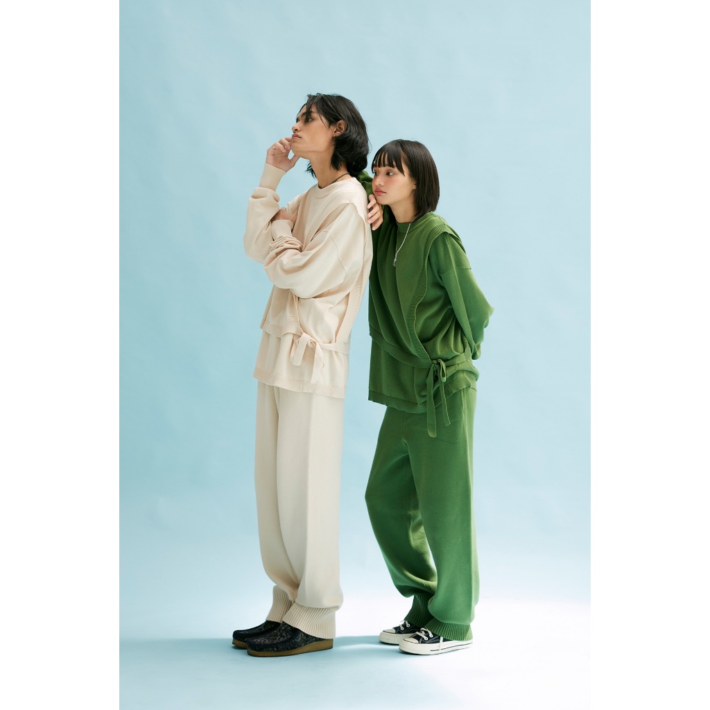 boyis. - Knit Lounge Set (Tee+Pants)