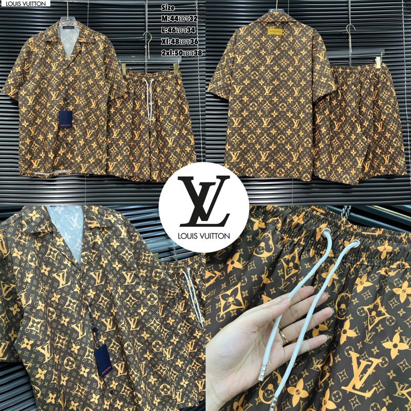 ชุดเซท พิมพ์ลาย LOUIS VUITTON 🤎 เสื้อเชิ้ต + กางเกงขาสั้น 🩳 Hiend 1:1 | พร้อมส่งจากไทย | ร้านค้าจัดส่งไว