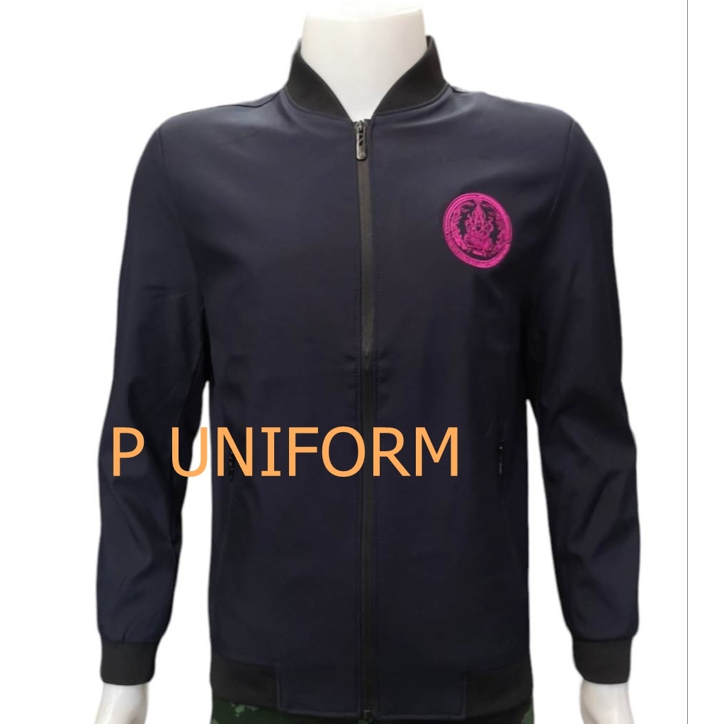 แจ็กเก็ตปักกระทรวง พม. สีกรมท่า