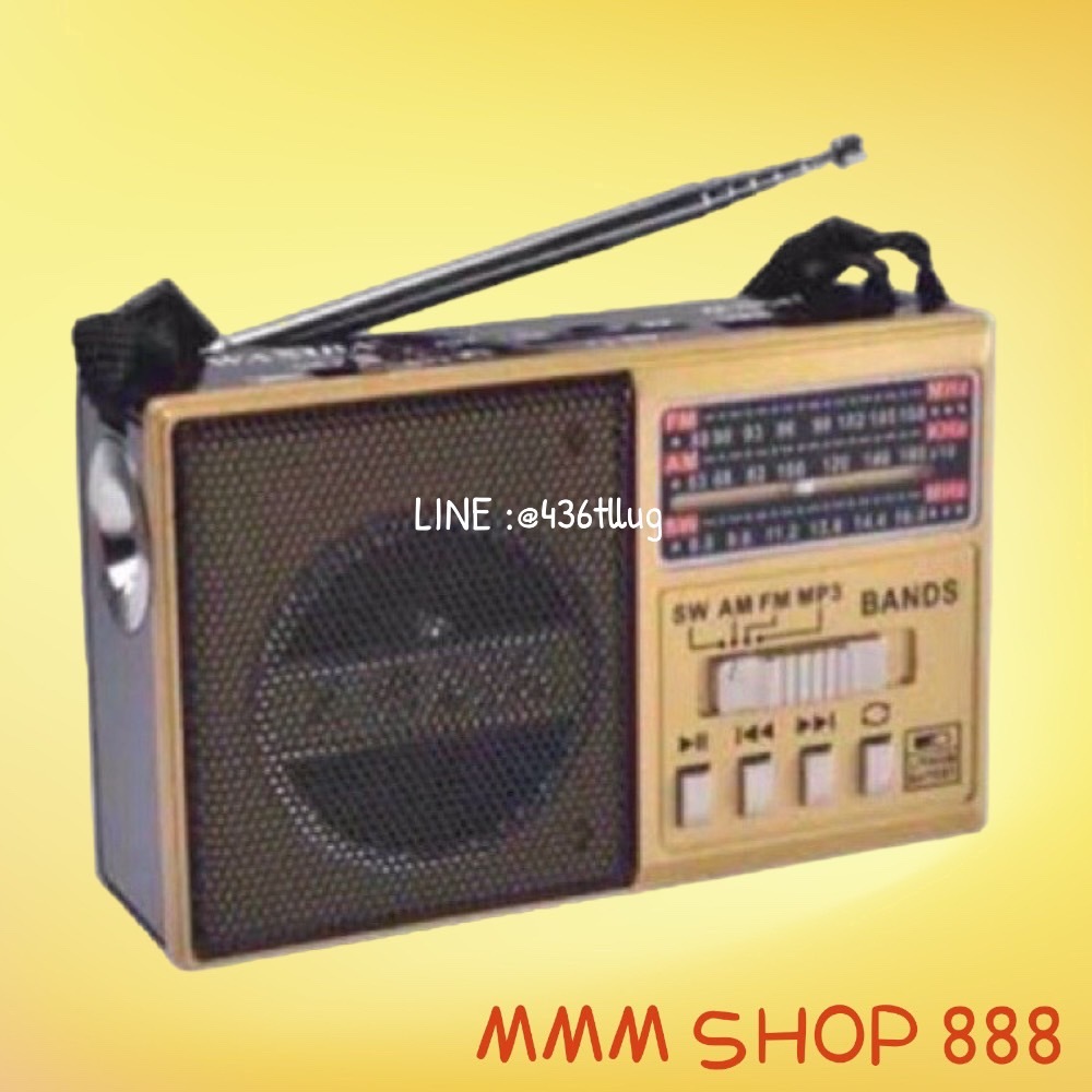 วิทยุเสียบสายใส่ถ่านFM USB รุ่น003U