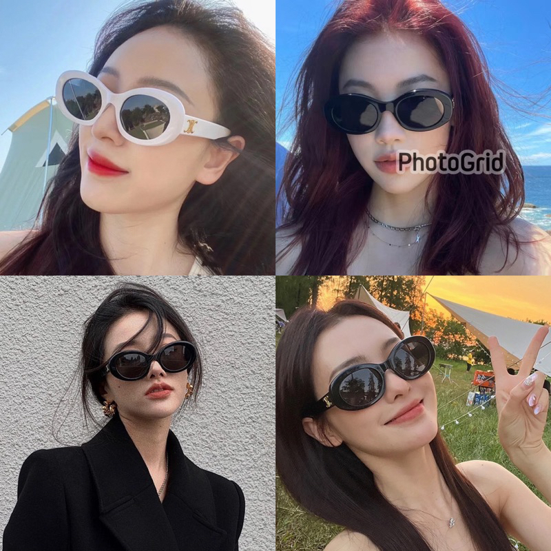 พร้อมส่งจากไทย CC-10แว่งตาป้องกันแสงuv แว่นตาแฟชั่นcทรงกลมสุดฮิต แว่นกันแดด