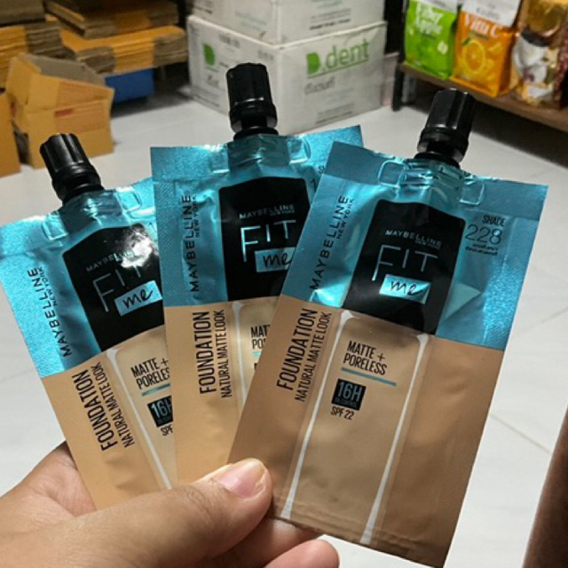 รองพื้น FIT ME เมย์เบลลีนฟิตมี 5มล เนื้อสัมผัส เบาสบายผิว ไม่เหนอะหนะ เนียนใส ไบรท์ทันที SPF 50++