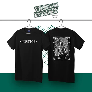 (พร้อมส่ง) เสื้อยืด JUSTICE - ผ้า Cotton100%