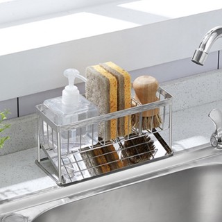 ที่วางฟองน้ํา อ่างล้างจานฟองน้ำ ตะกร้าเก็บเจลล้างมือ ชั้นวาง…