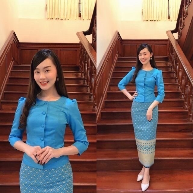 ไทยเรือนต้น แขนกระบอก ทต อก 34 - 50 มี 10 สี เสื้อไหมลาว ไหมหม่อนอินเดีย เสื้อผู้หญิง - รูปที่ 3