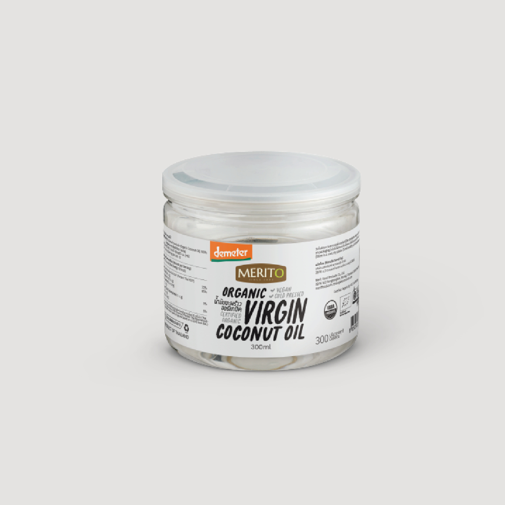 MeritO Organic Virgin Coconut Oil 300ml. (เมอริโต้ น้ำมันมะพร้าวออร์แกนิค 300 มล)