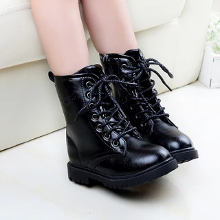 *พร้อมส่งจากไทย* รองเท้าบูทมาร์ติน สีดำ สำหรับเด็กอายุ 2-15 ปี เบอร์ 26-37