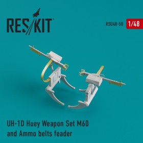 RSU48-0050  UH-1D Huey Weapon Set M60 and Ammo belts feader (1/48)