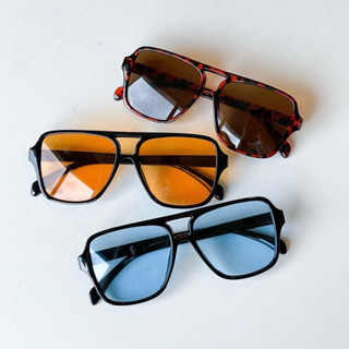 SHINE แว่นกันแดด เลนส์สีสดใส โอเวอร์ไซส์ TR เบาสบาย ยืดหยุ่น