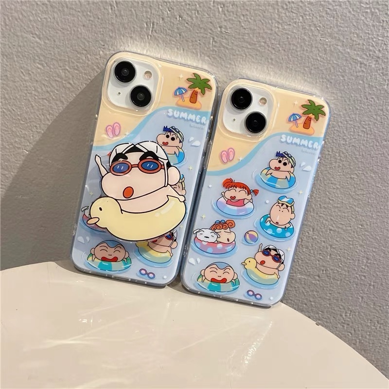 🎁NEW🎁เคสไอโฟน 15 14 13 12 11 Pro Max เครยอนชินจัง เคส for ไอโฟน14 pro max soft case Iphone